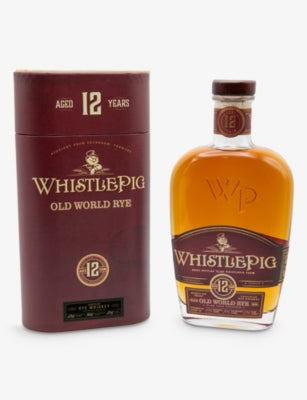 Whistlepig 12-year Old World rye whiskey 750ml, imported from the UK