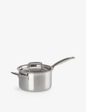 Le Creuset stainless steel saucepan 18cm with lid, imported from the UK
