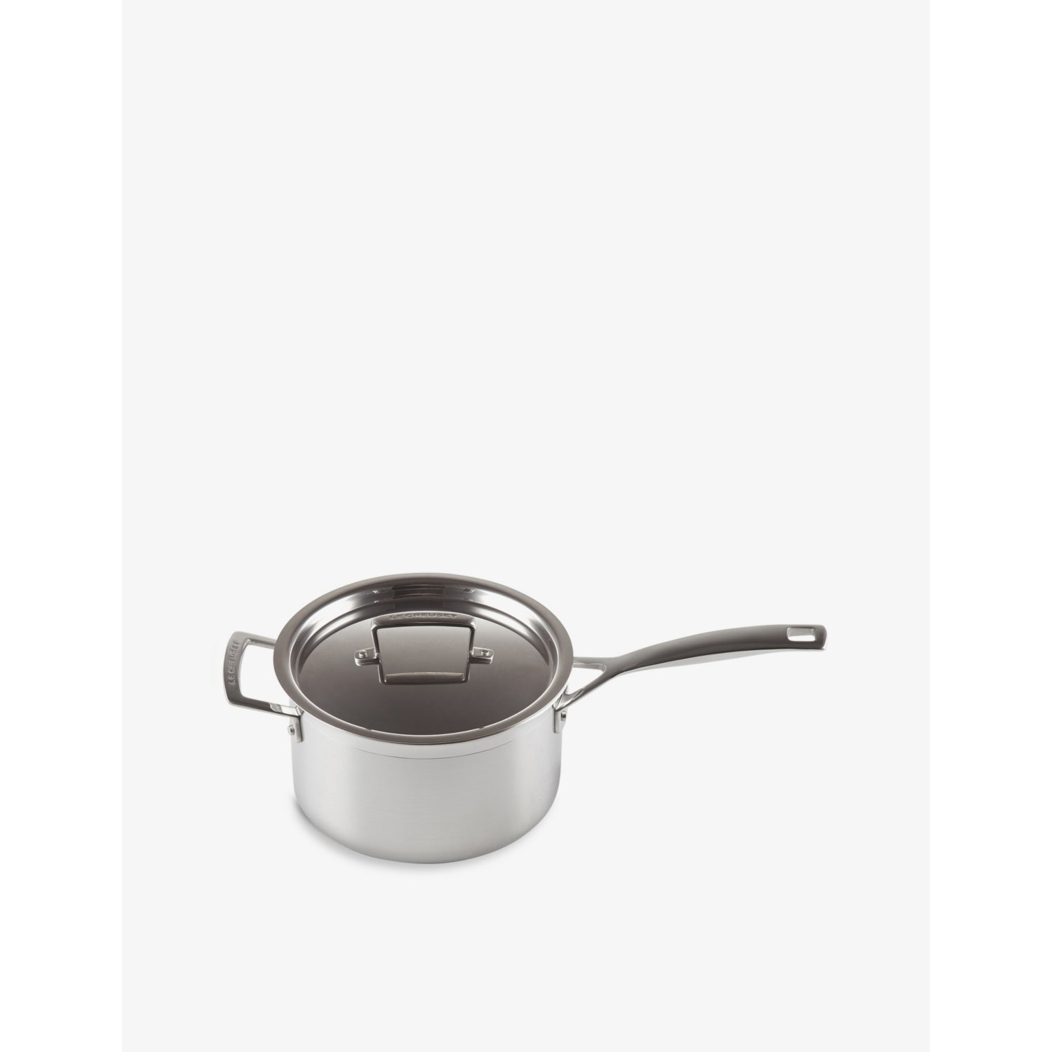 Le Creuset stainless steel saucepan 20cm with lid, imported from the UK