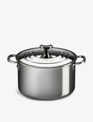 Le Creuset stainless-steel stockpot with lid 24cm, UK version