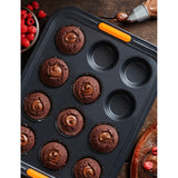 Le Creuset 12-cup metal muffin tray 40cm (British brand)