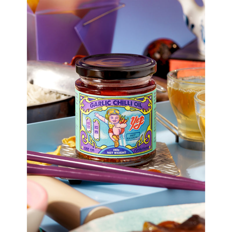 Yep garlic chilli oil spicy condiment 150g, UK version