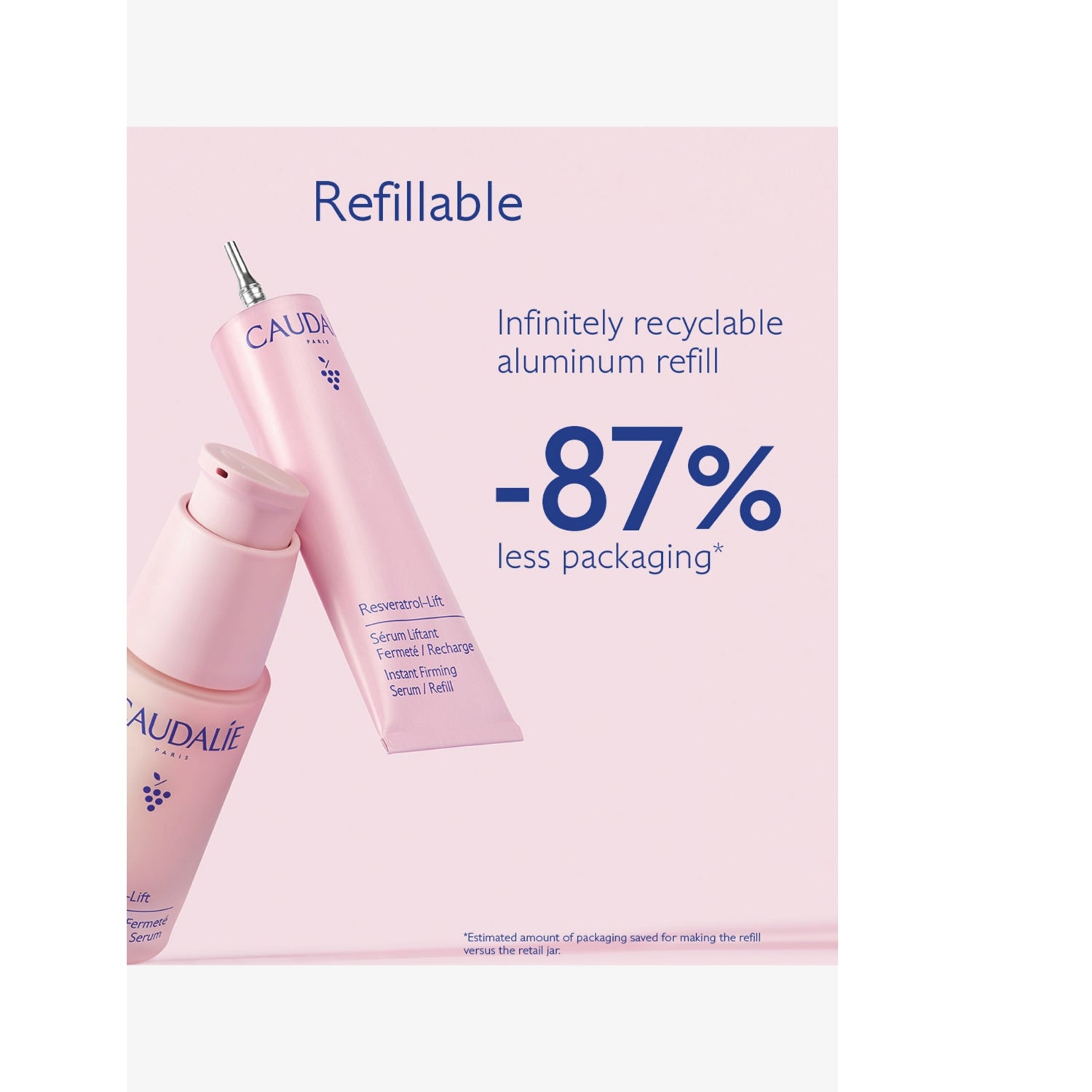 Caudalie Resveratrol Lift Instant Firming face serum 30ml, imported from the UK