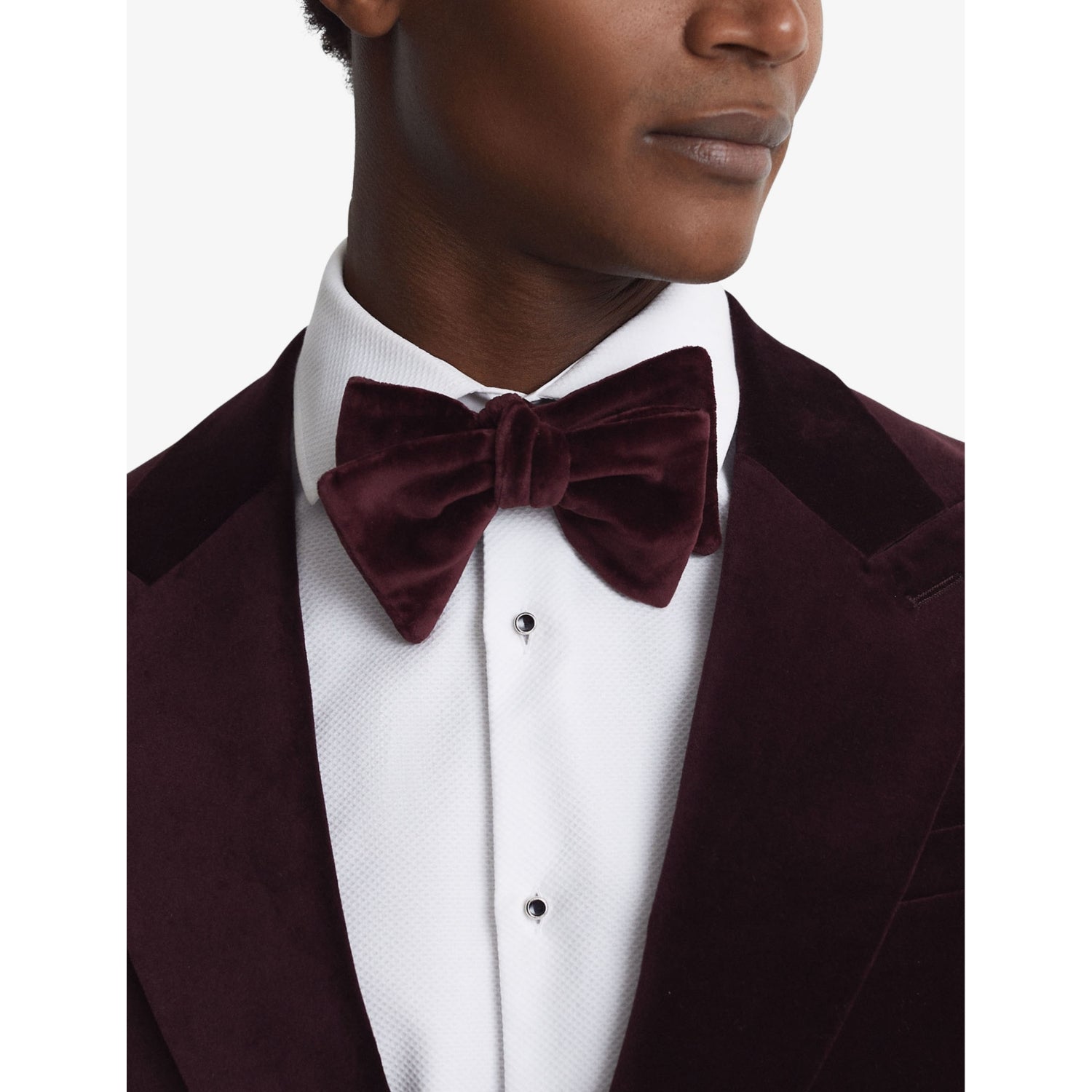 Reiss velvet bow tie self-tie, imported from the UK