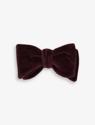 Reiss velvet bow tie self-tie, imported from the UK
