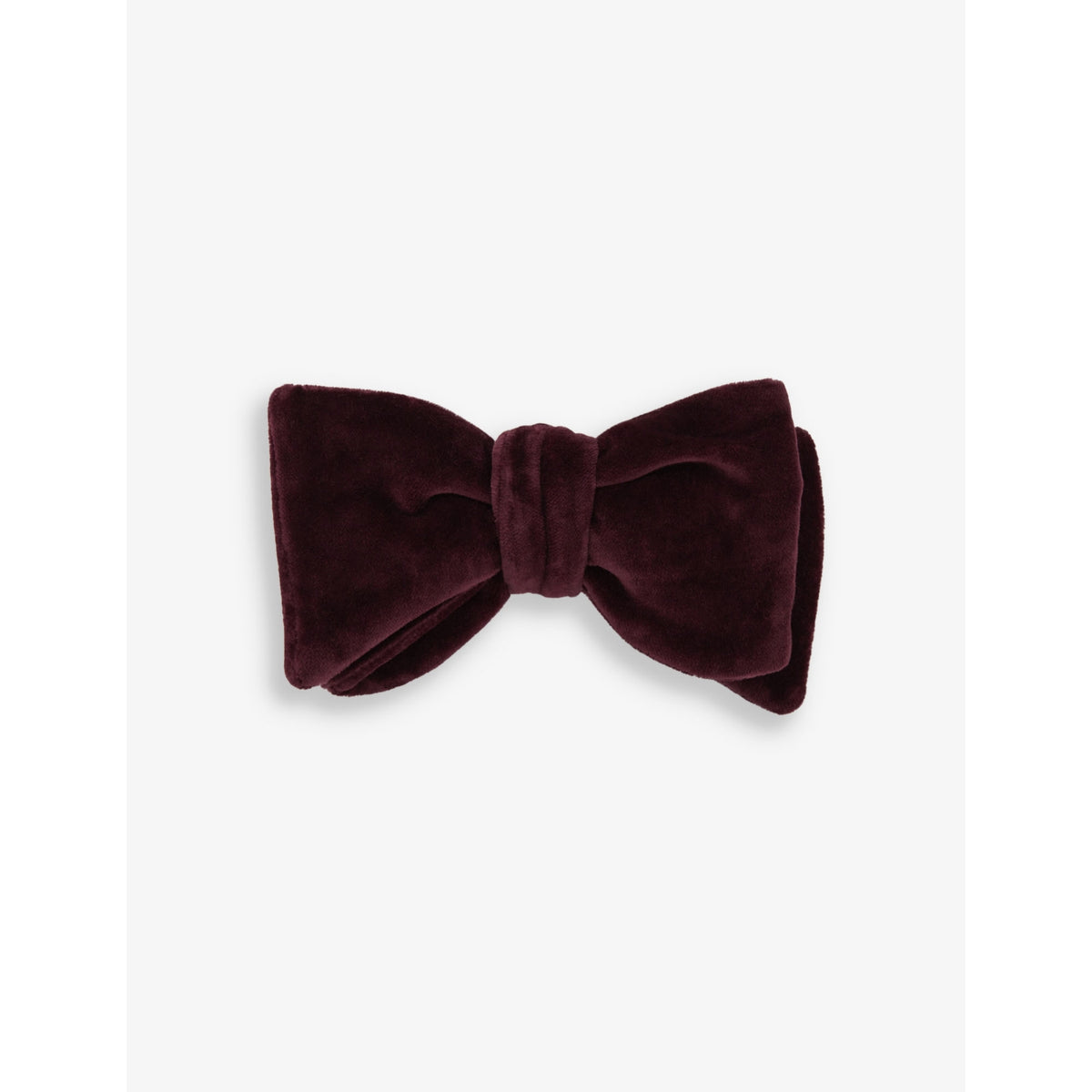 Hike self-tie velvet bow tie - BLACK