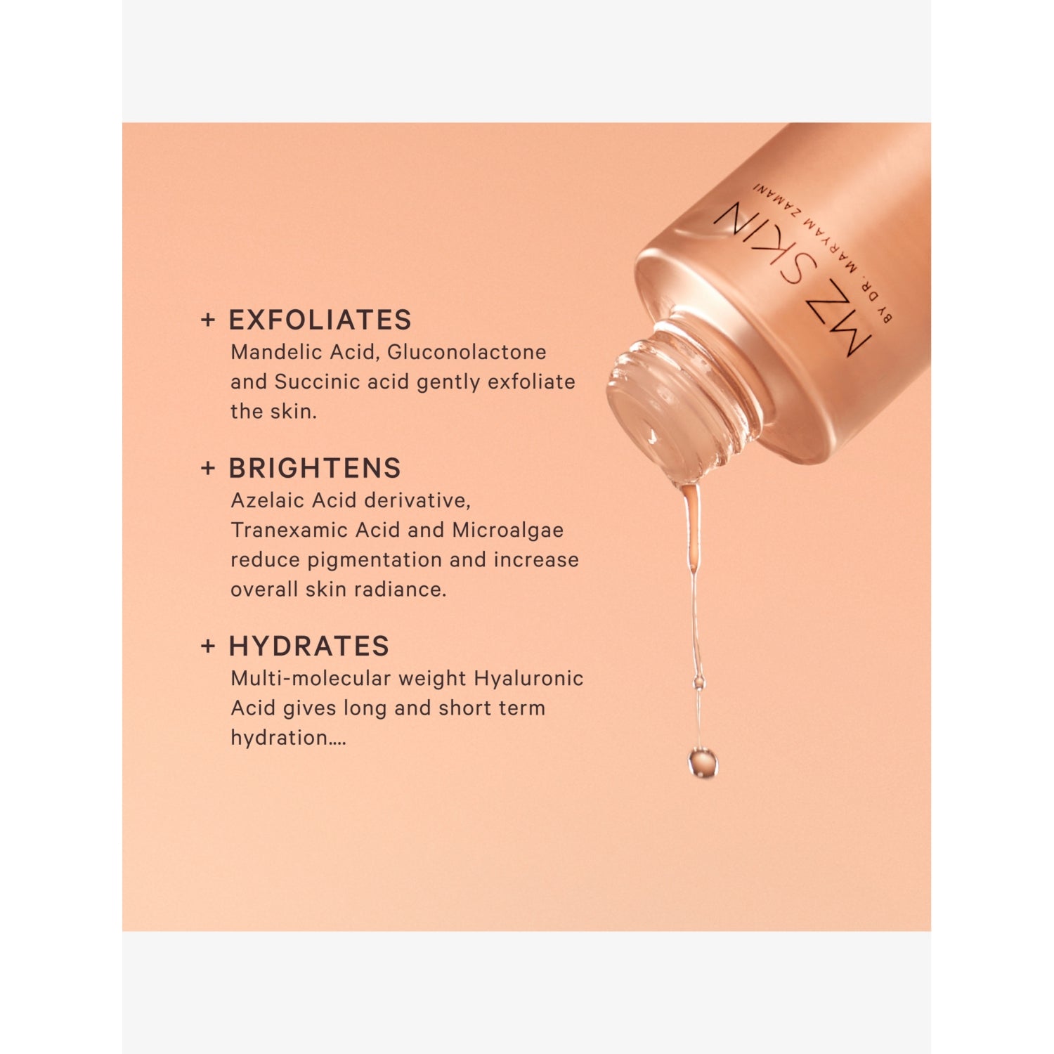 MZ Skin micro-peeling glow essence 100ml - British product
