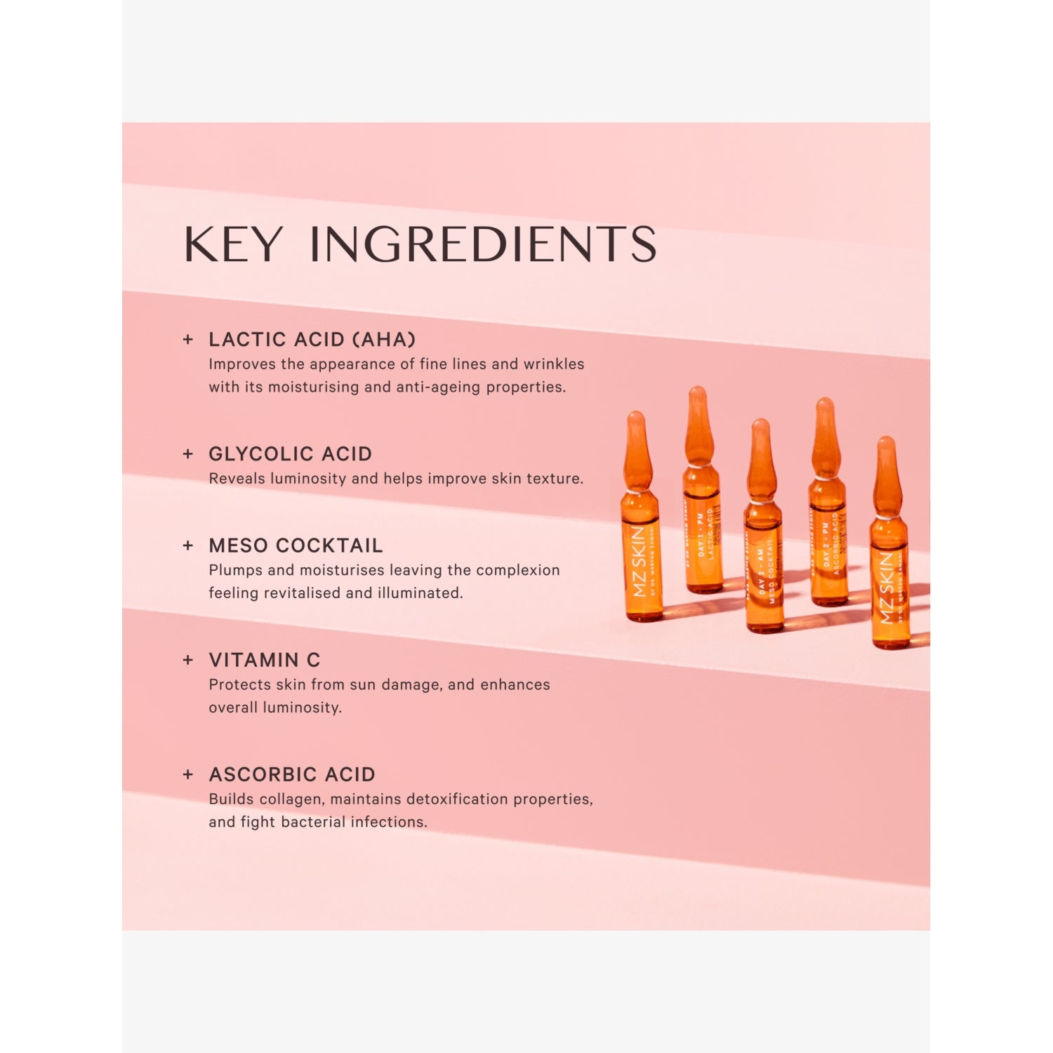 MZ Skin Glow Boost ampoules pack of 10 (British brand)