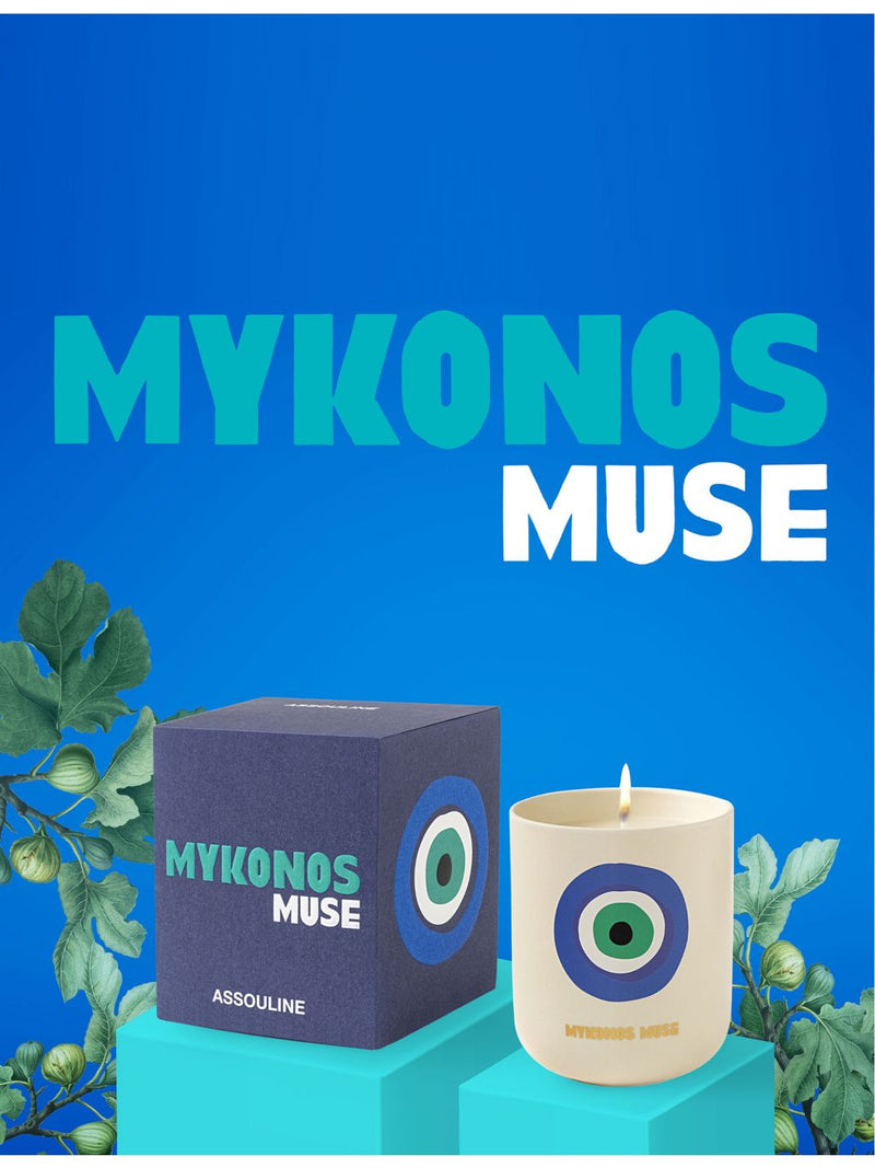 Assouline Mykonos Muse wax travel candle 139g (British brand)