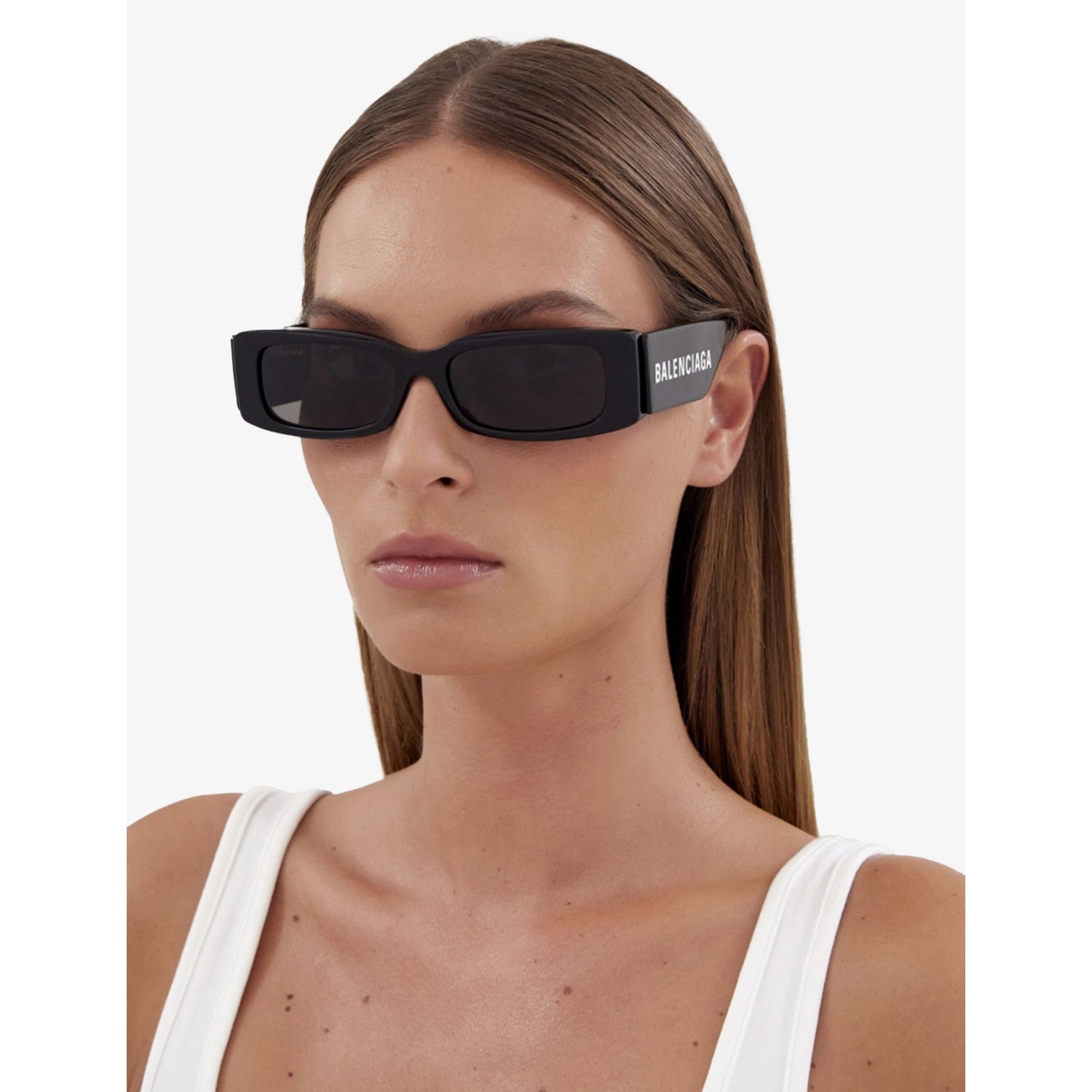 Balenciaga BB0260S rectangle-frame acetate sunglasses, imported from the UK