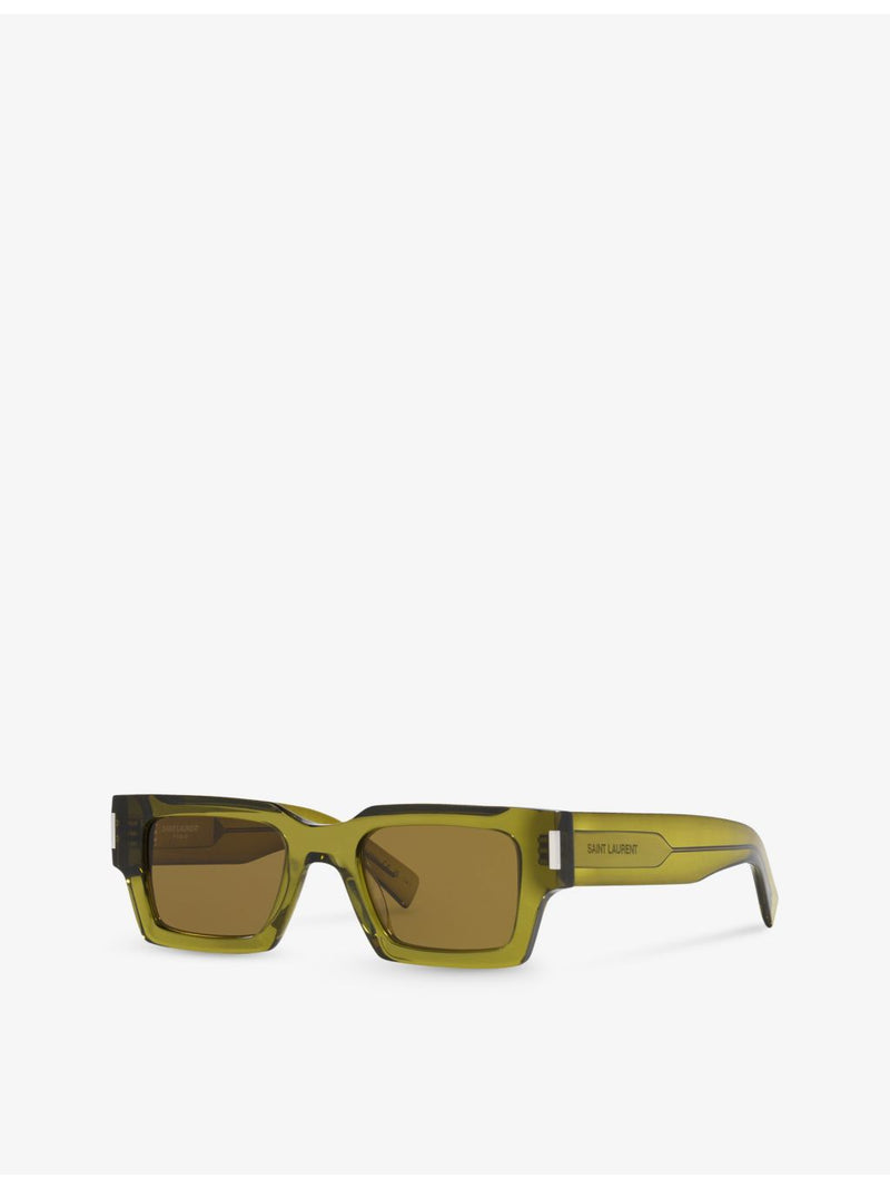 Saint Laurent rectangle-frame acetate sunglasses, UK version