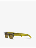 Saint Laurent rectangle-frame acetate sunglasses, UK version