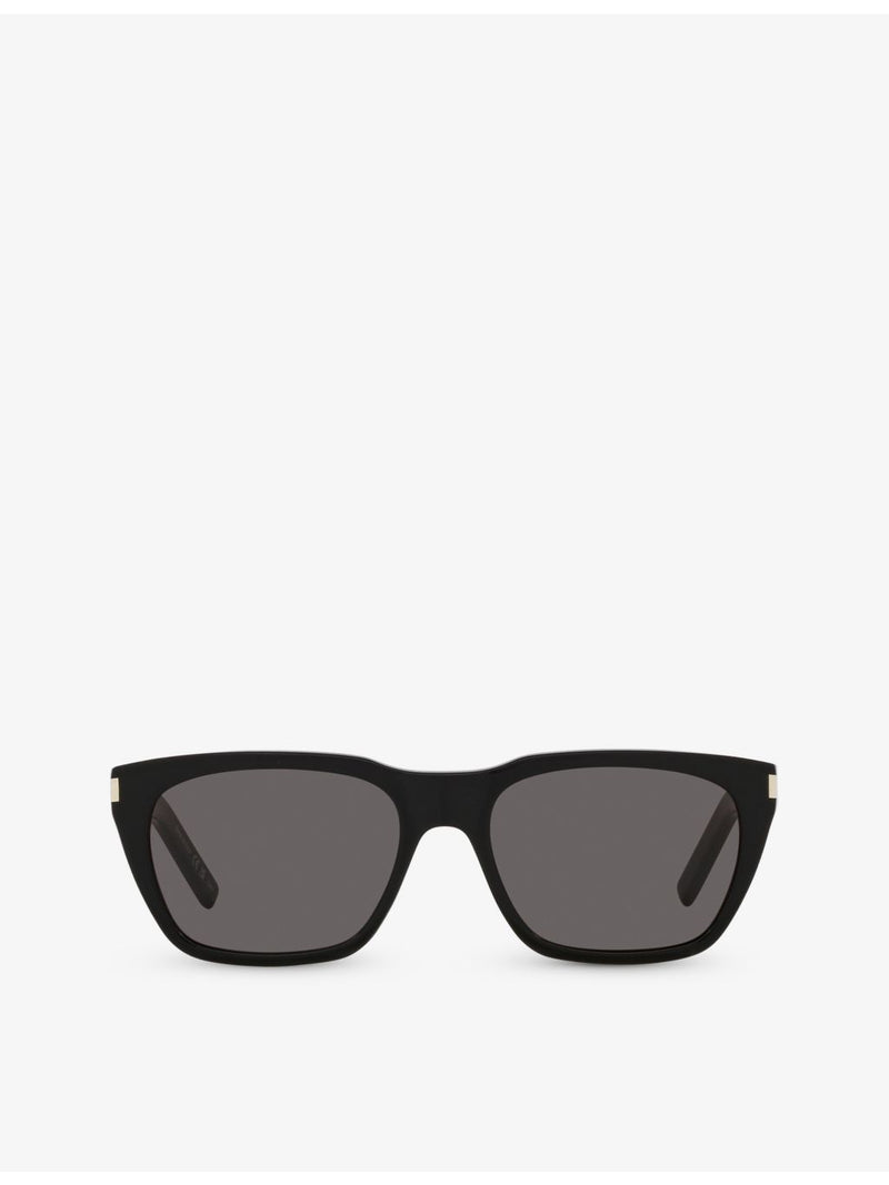 Saint Laurent SL598 rectangle acetate sunglasses, UK version