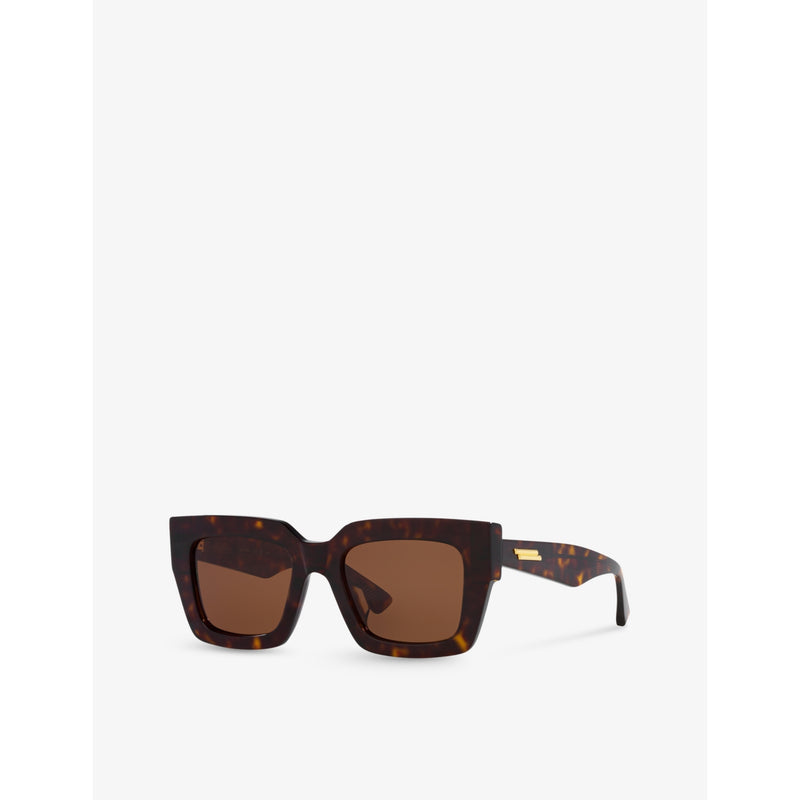 Bottega Veneta acetate rectangle-frame sunglasses, UK version