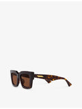 Bottega Veneta acetate rectangle-frame sunglasses, UK version