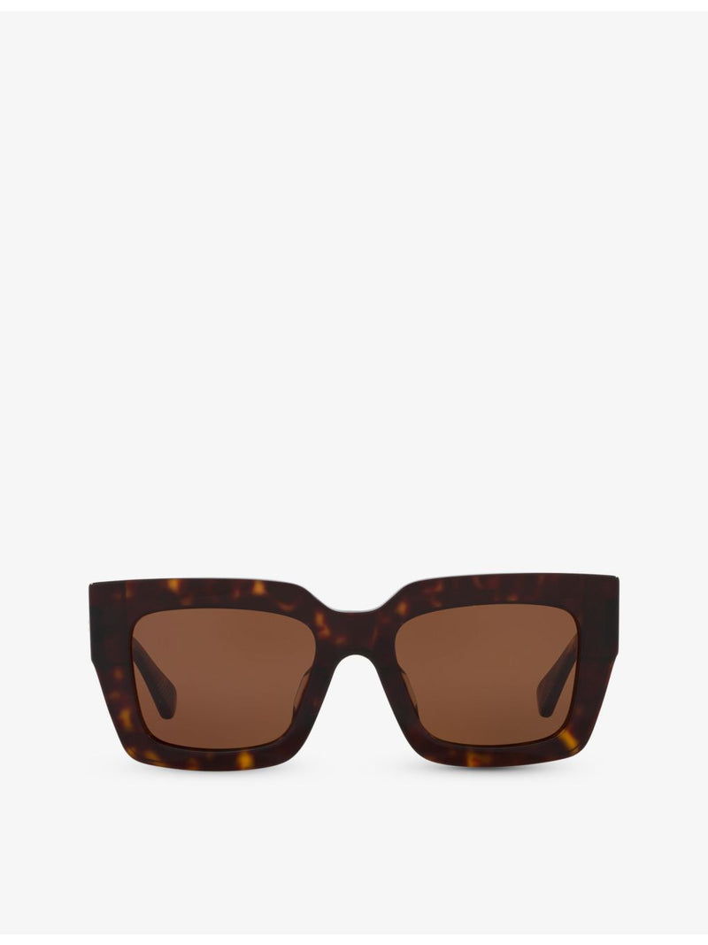 Bottega Veneta acetate rectangle-frame sunglasses, UK version