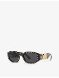 Versace VE4361 rectangle-frame nylon sunglasses, imported from the UK