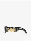 Versace VE4361 rectangle-frame nylon sunglasses, imported from the UK
