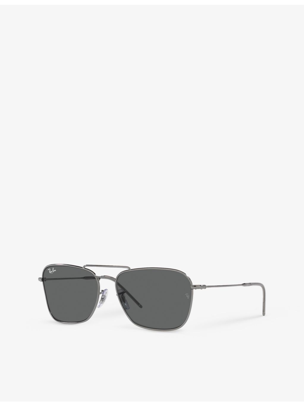 Ray-Ban Caravan Reverse square-frame gunmetal sunglasses, imported from the UK