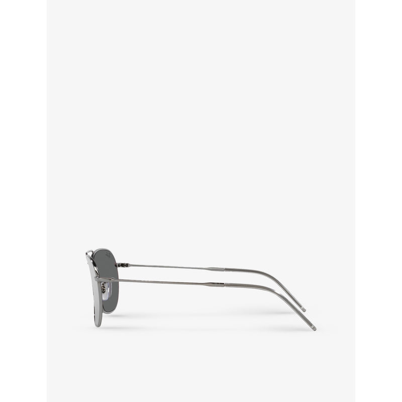 Ray-Ban Caravan Reverse square-frame gunmetal sunglasses, imported from the UK