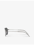Ray-Ban Caravan Reverse square-frame gunmetal sunglasses, imported from the UK