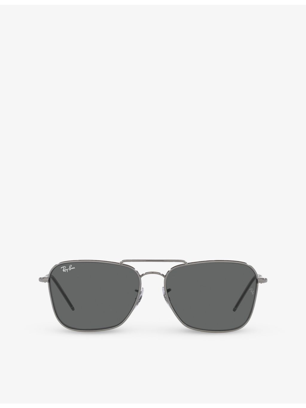 Ray-Ban Caravan Reverse square-frame gunmetal sunglasses, imported from the UK