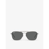 Ray-Ban Caravan Reverse square-frame gunmetal sunglasses, imported from the UK