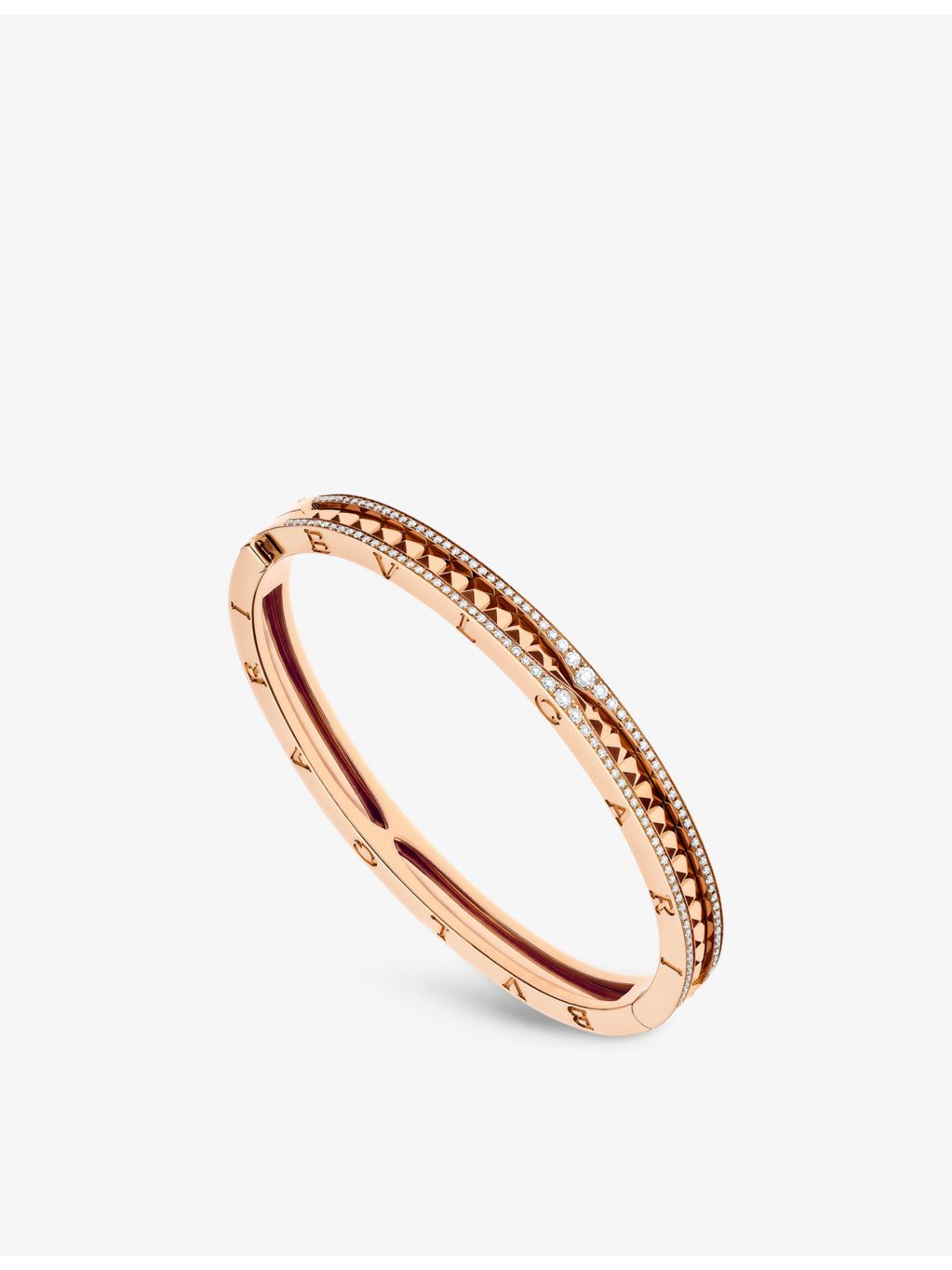 Bvlgari B.zero1 18ct rose-gold diamond pavé bracelet, imported from the UK