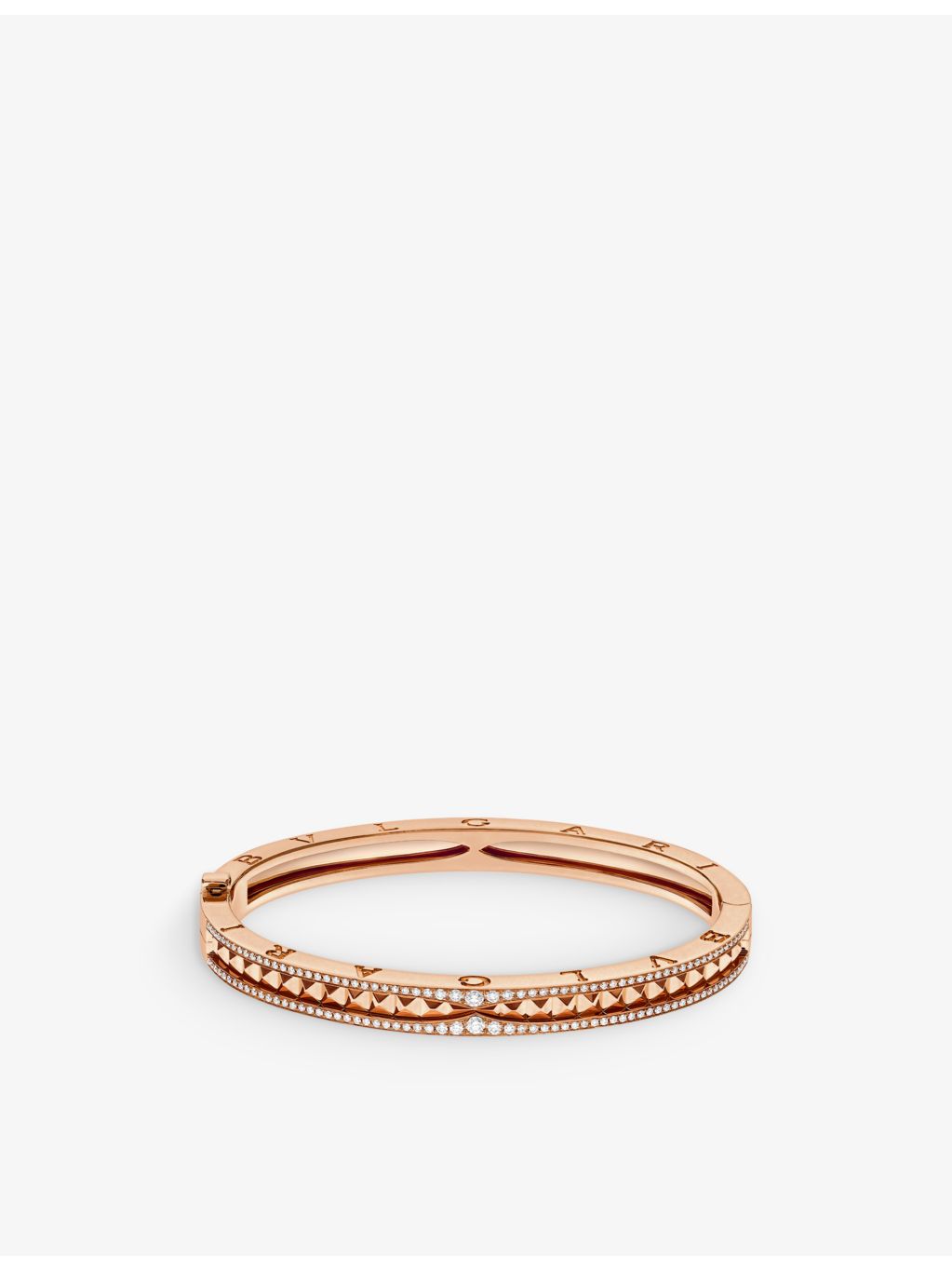 Bvlgari B.zero1 18ct rose-gold diamond pavé bracelet, imported from the UK