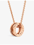 Bvlgari B.zero1 18ct rose-gold diamond necklace 38-45cm - British product