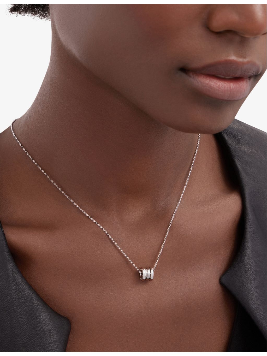 Bvlgari B.zero1 mini white gold necklace, UK version