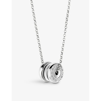 selfridges Bvlgari B.zero1 Mini 18ct White-Gold Pendant Necklace- Buy online at McGrocer
