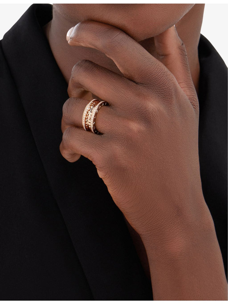 Bvlgari B.zero1 18ct rose-gold diamond band ring (British brand)