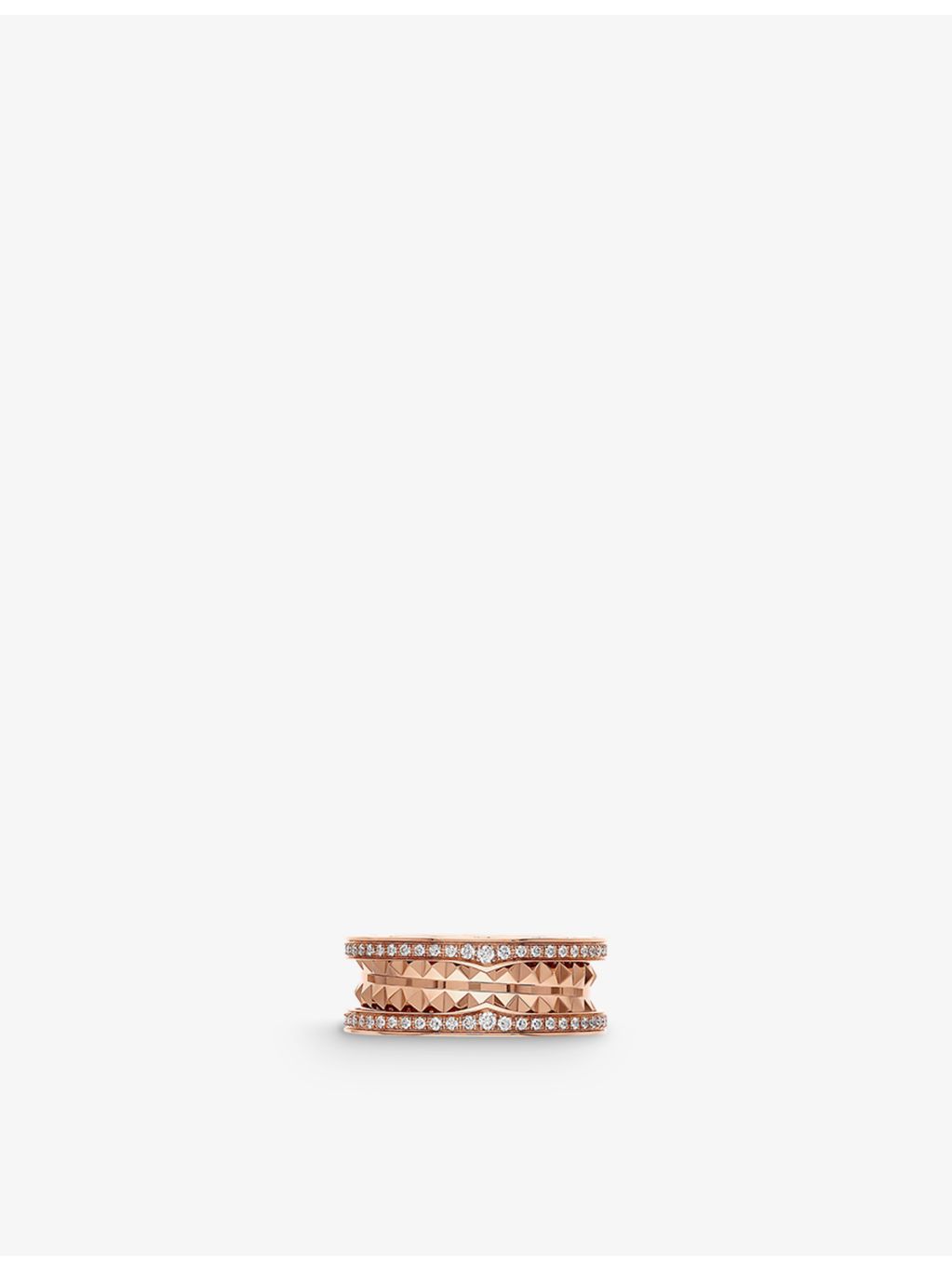 Bvlgari B.zero1 18ct rose-gold diamond band ring (British brand)