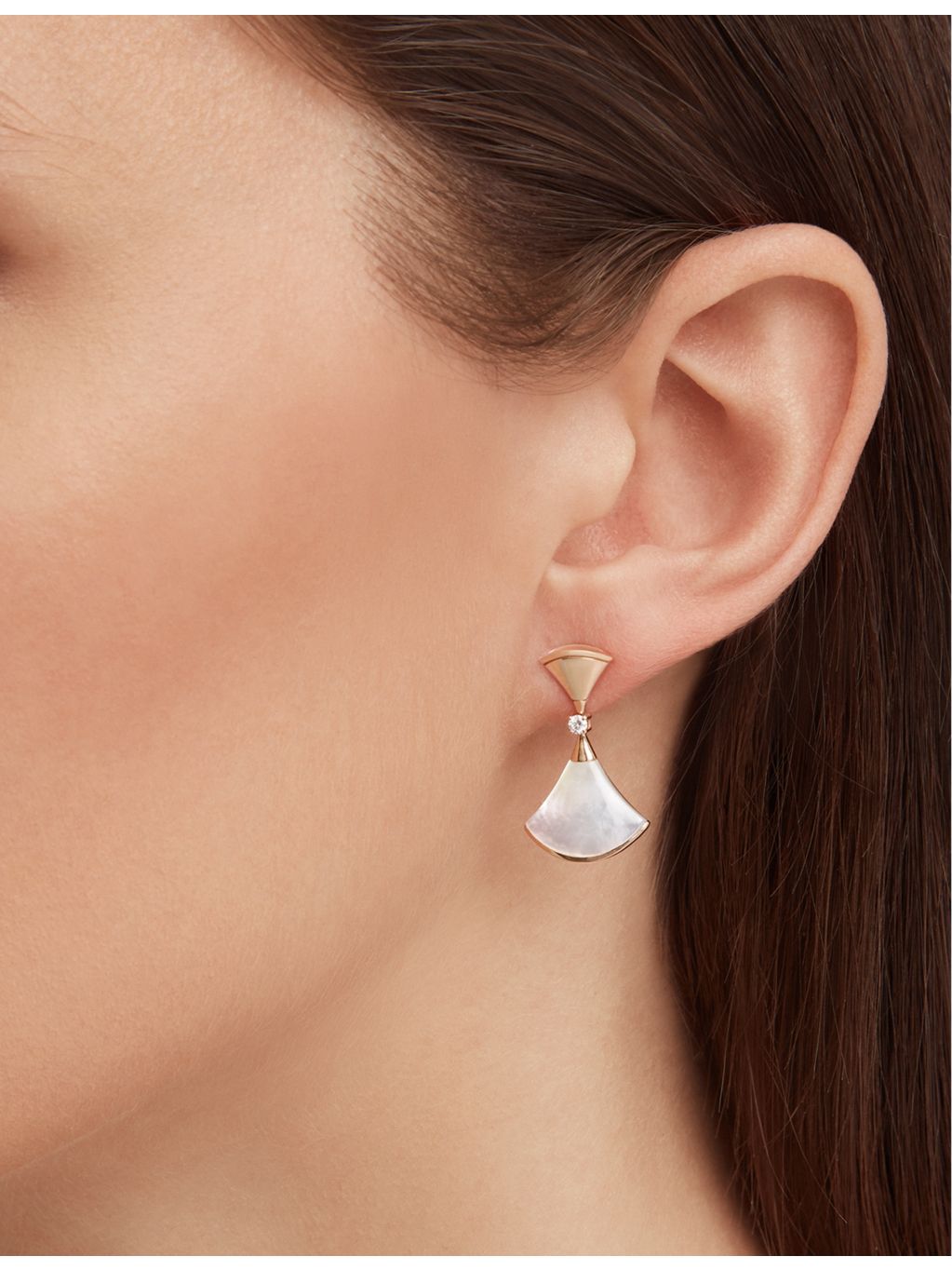 Bvlgari Divas Dream rose gold diamond and mother-of-pearl earrings, UK version