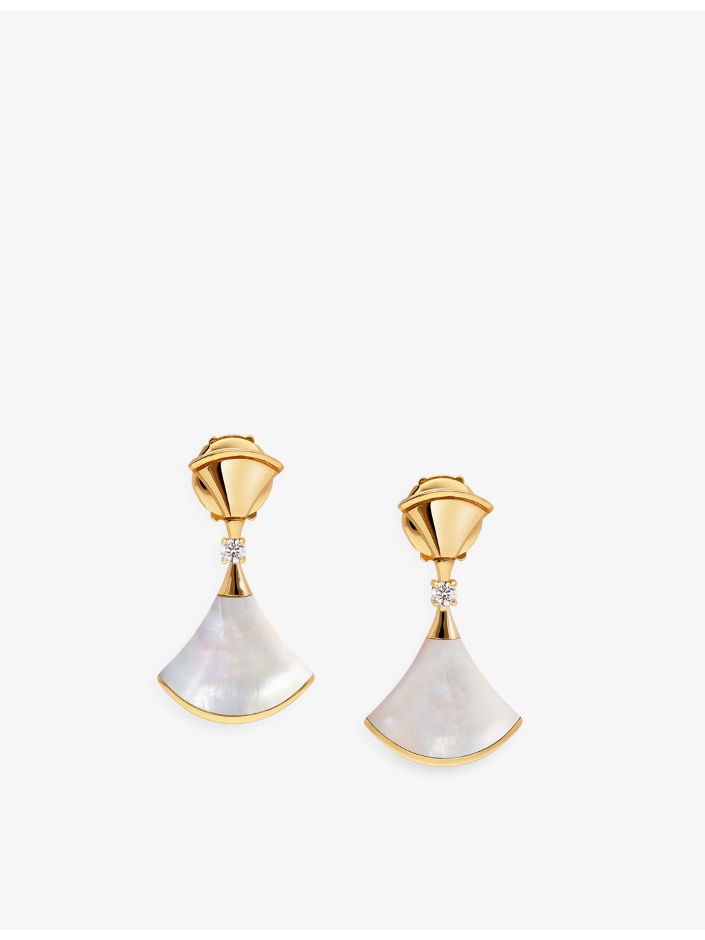 Bvlgari Divas Dream 18ct gold mother-of-pearl earrings - British product