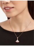 Bvlgari Divas' Dream rose-gold pendant with mother-of-pearl and rubies (British brand)