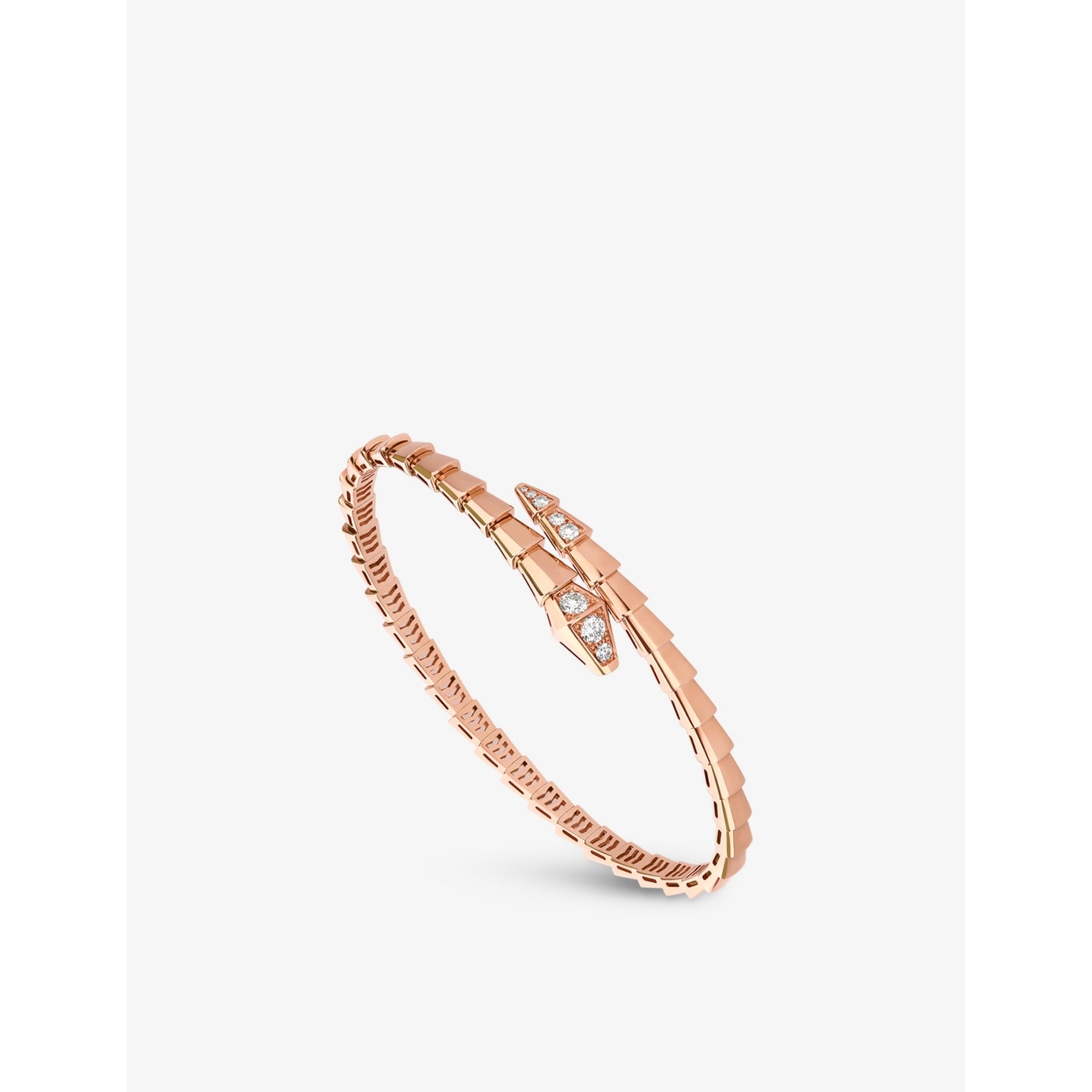 Serpenti Viper 18ct rose-gold and 0.47ct diamond bracelet - S
