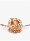 Bvlgari 18ct rose-gold diamond necklace 0.38ct, UK version