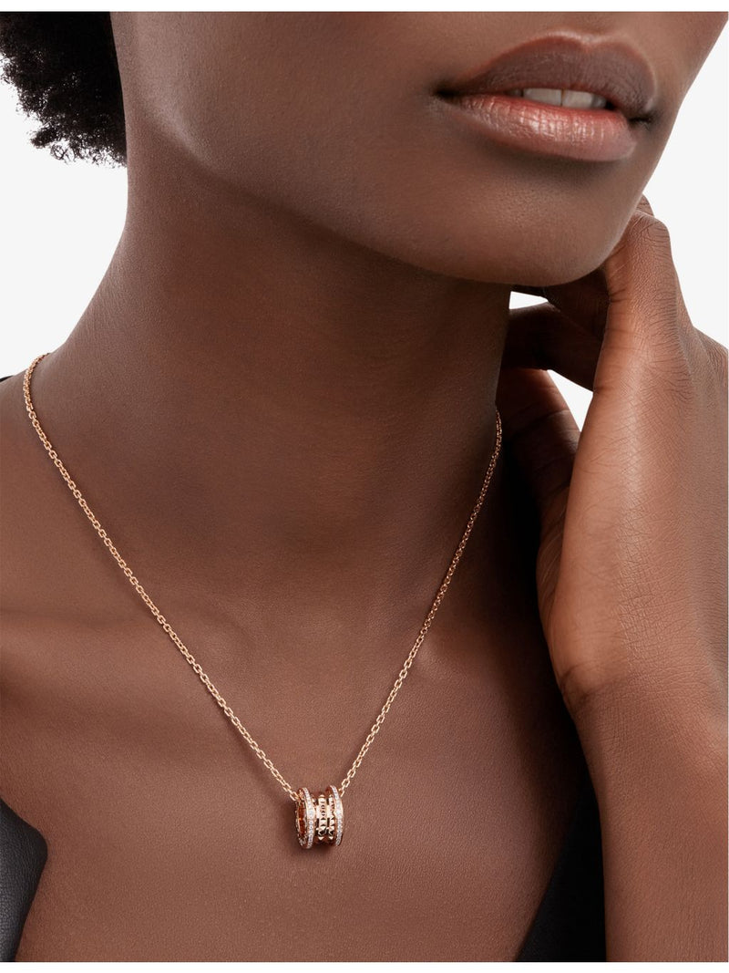 Bvlgari 18ct rose-gold diamond necklace 0.38ct, UK version