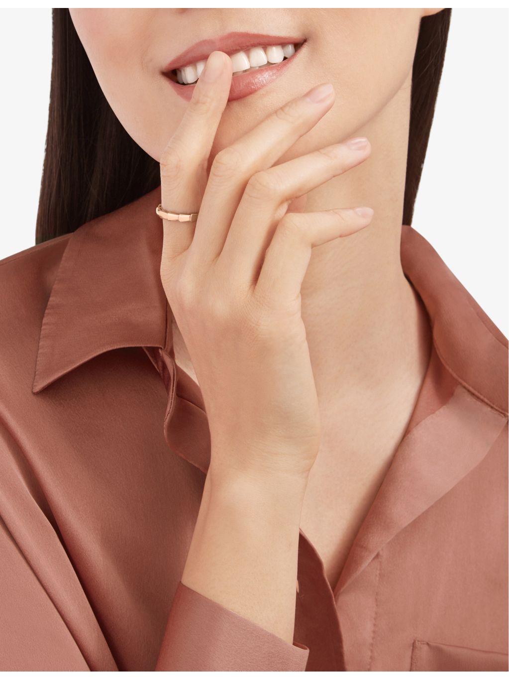 Bvlgari Serpenti Viper rose gold wedding band, UK version