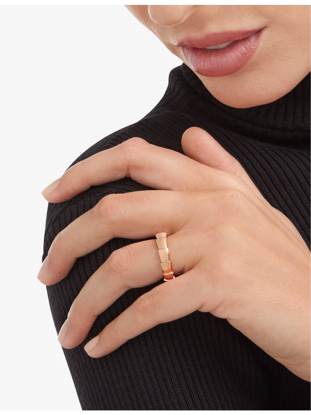 Bvlgari Serpenti Viper wedding band in 18ct rose gold, UK version