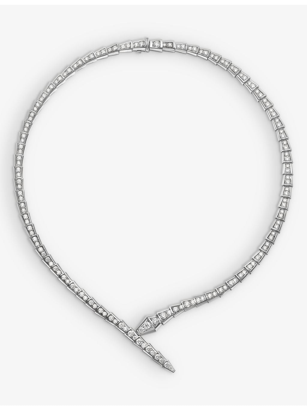 Bvlgari Serpenti Viper 18ct white gold diamond necklace, UK version