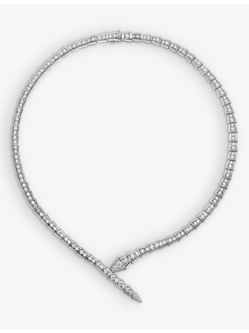 Bvlgari Serpenti Viper 18ct white gold diamond necklace, UK version