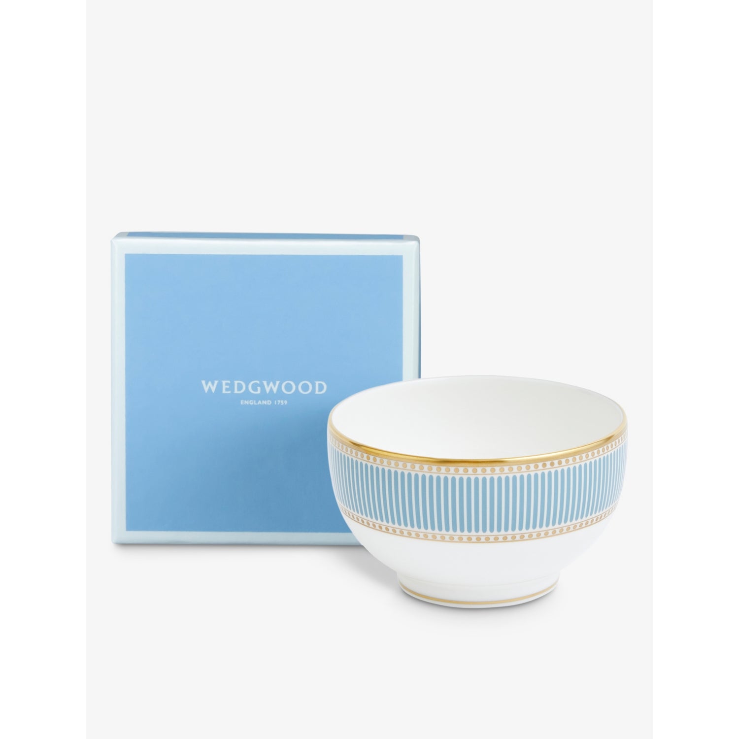 Wedgwood Helia striped china rice bowl 10cm (British brand)