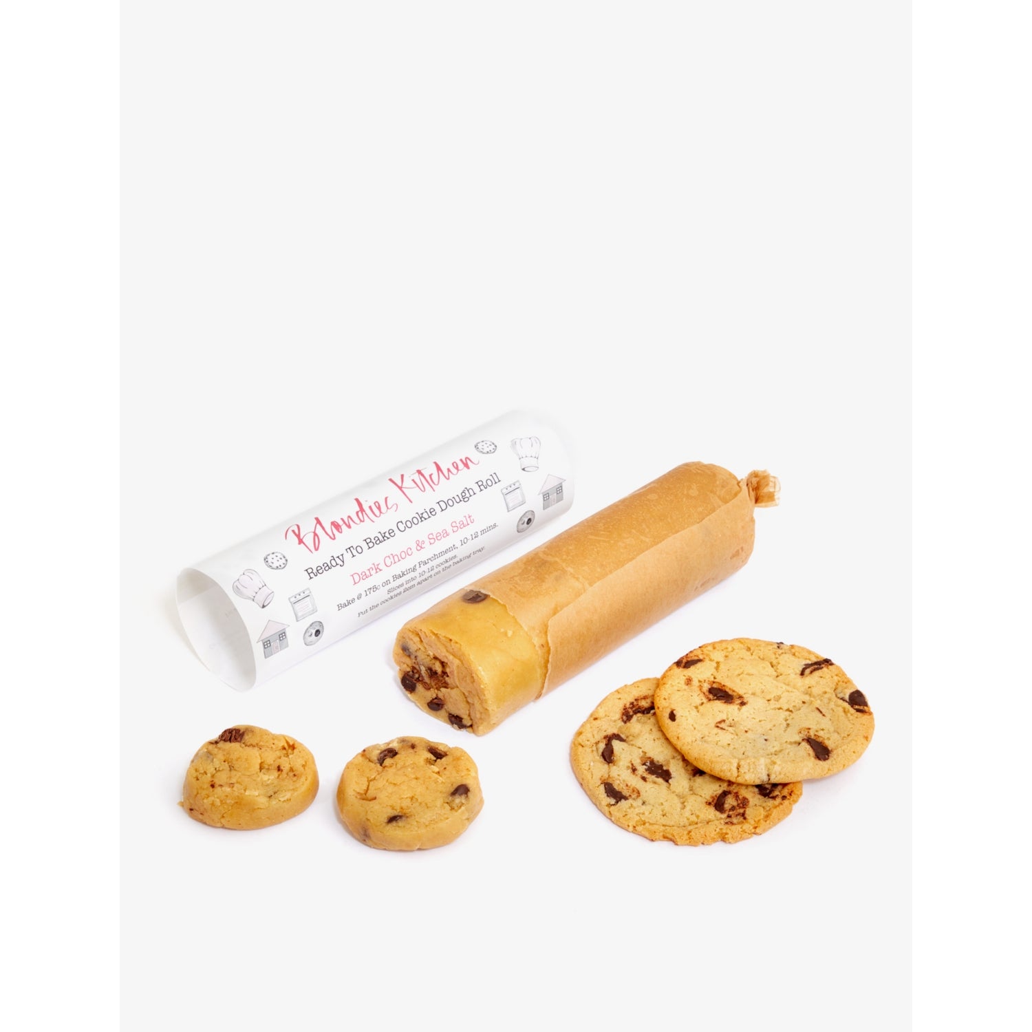 Cookie dough roll with dark chocolate and sea salt 550g (British brand)