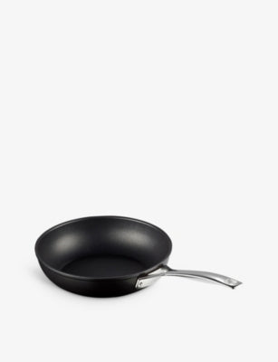Le Creuset deep non-stick aluminium frying pan with glass lid - British product
