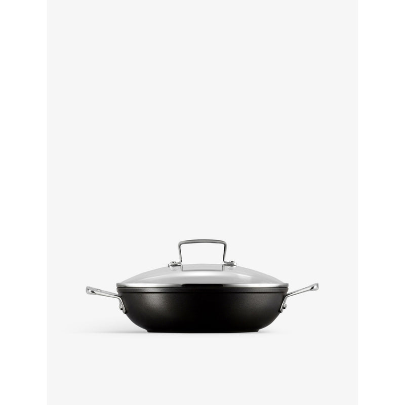 Le Creuset shallow non-stick aluminium casserole 24cm with glass lid - British product