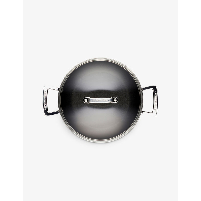 Le Creuset shallow non-stick aluminium casserole 24cm with glass lid - British product