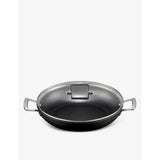 Toughened Non-Stick shalllow aluminium casserole dish with glass lid 30cm - 26cm